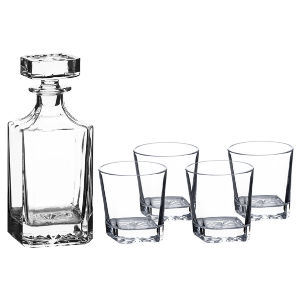 750ml Square Glass Decanter Set - Image 2