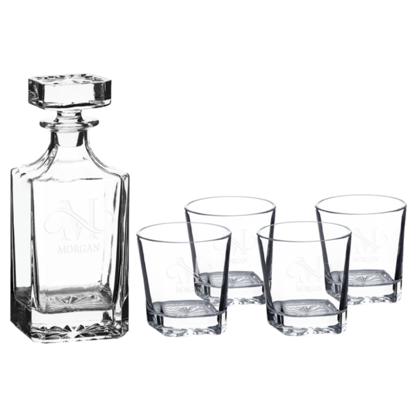 750ml Square Glass Decanter Set