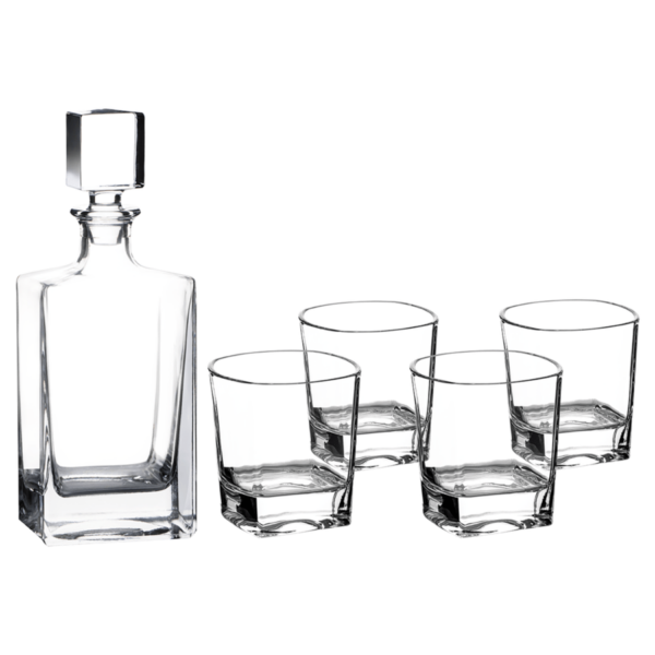 810ml Rectangle Glass Decanter Set - Image 2