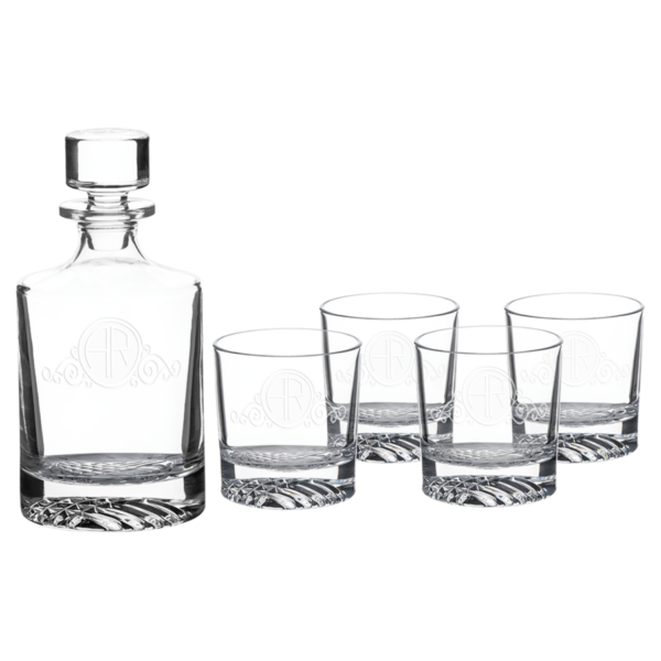 850ml Round Glass Decanter Set