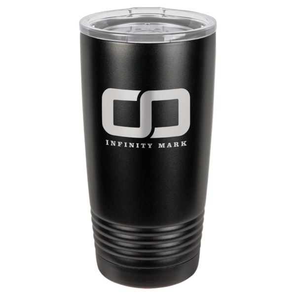 Polar Camel 20 oz. Black Vacuum Insulated Ringneck Tumbler